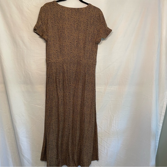 Ann Taylor Loft Leopard Print V-Neck Midi Shirtdress Size 10 - Picture 12 of 12